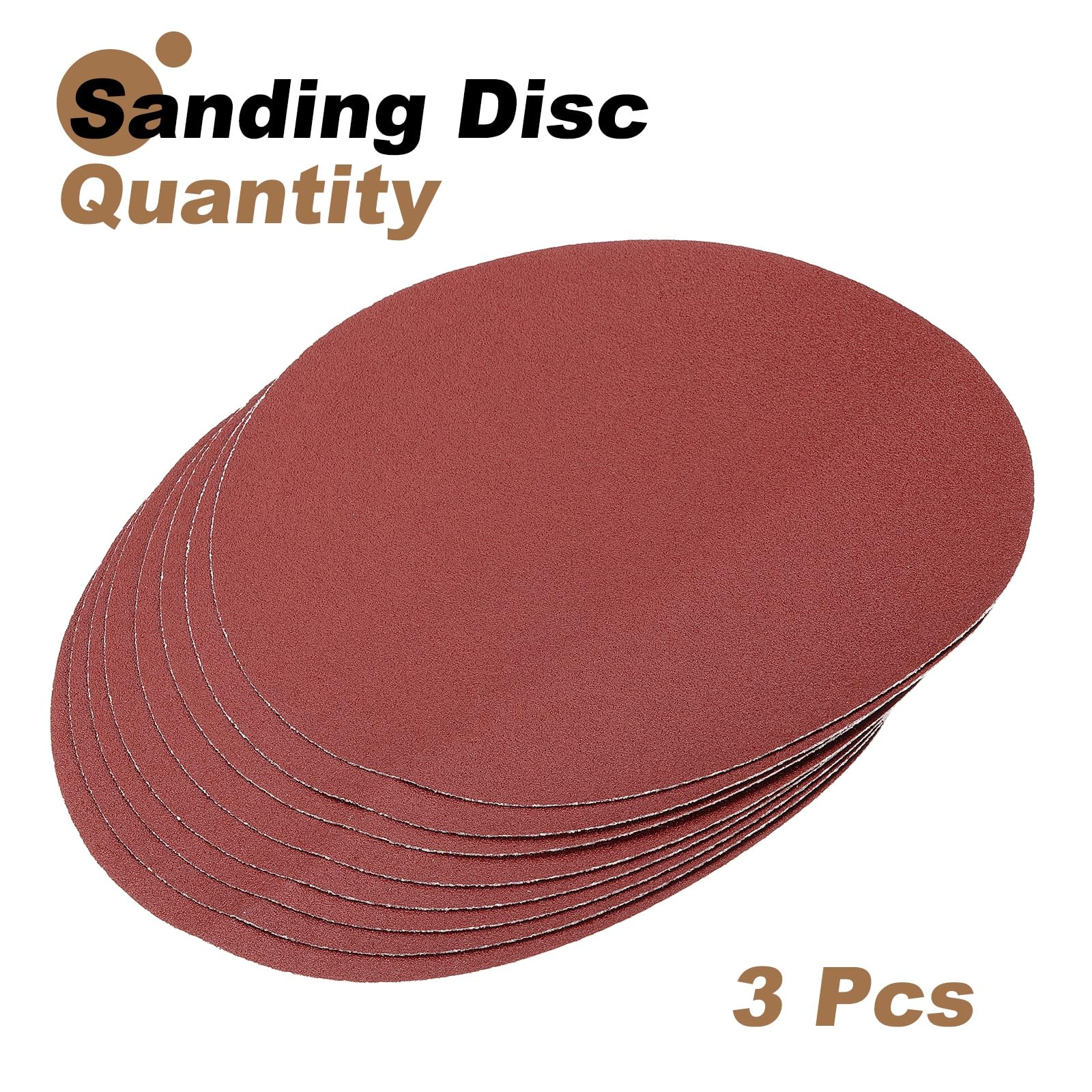 QUARKZMAN 8pcs 250mm Disques À Poncer PSA, 80 Grains Oxyde D'Aluminium Auto-Adhésifs Dos Collant, Papiers Abrasifs Ronds Sans Trou Pour Ponçage Humide/Sec, Pour Peinture Auto Voiture