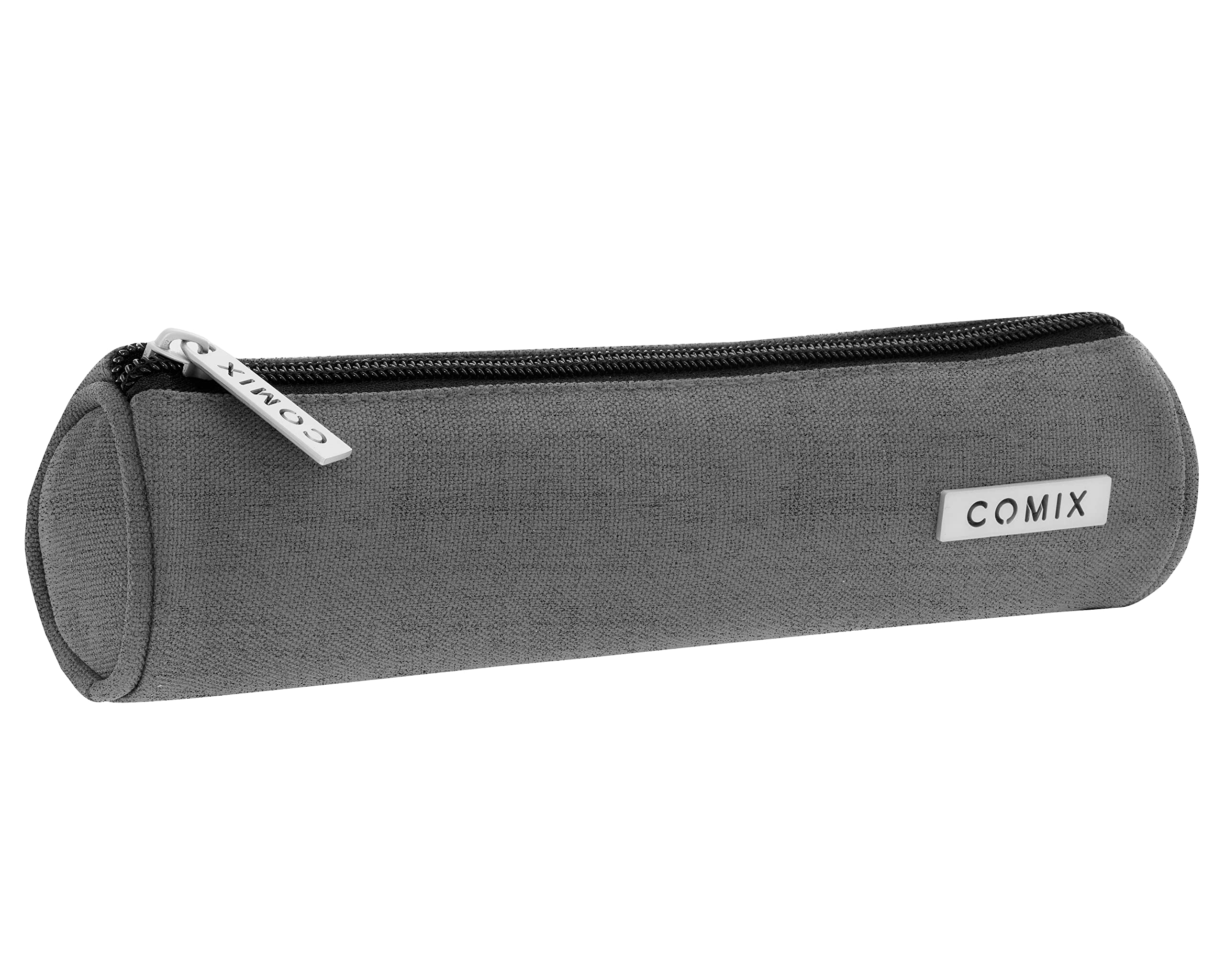 COMIX Tombolino Plain Pencil Case, Grey, Casual, 6x22Hx5 cm