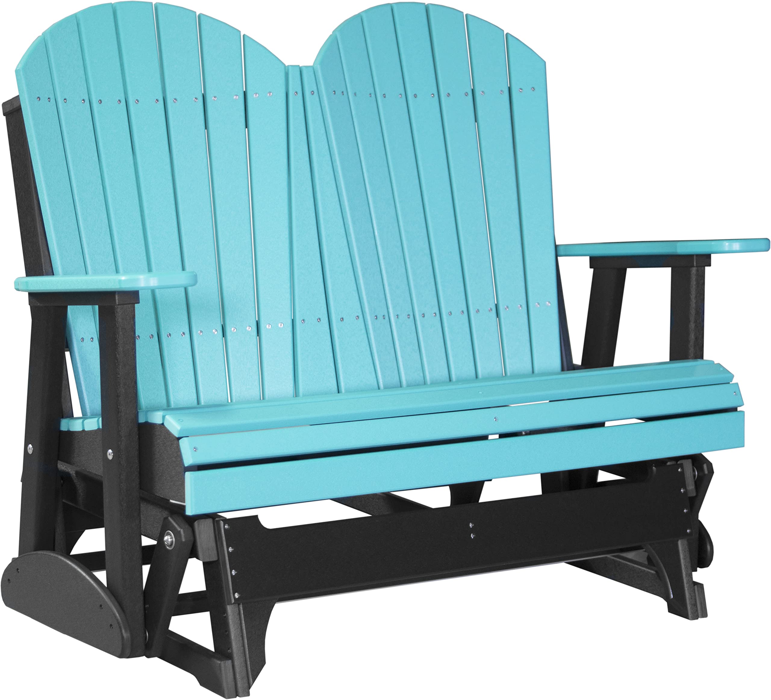 LuxCraft 4' Adirondack Glider - Available in 20 Colors, Aruba Blue and Black