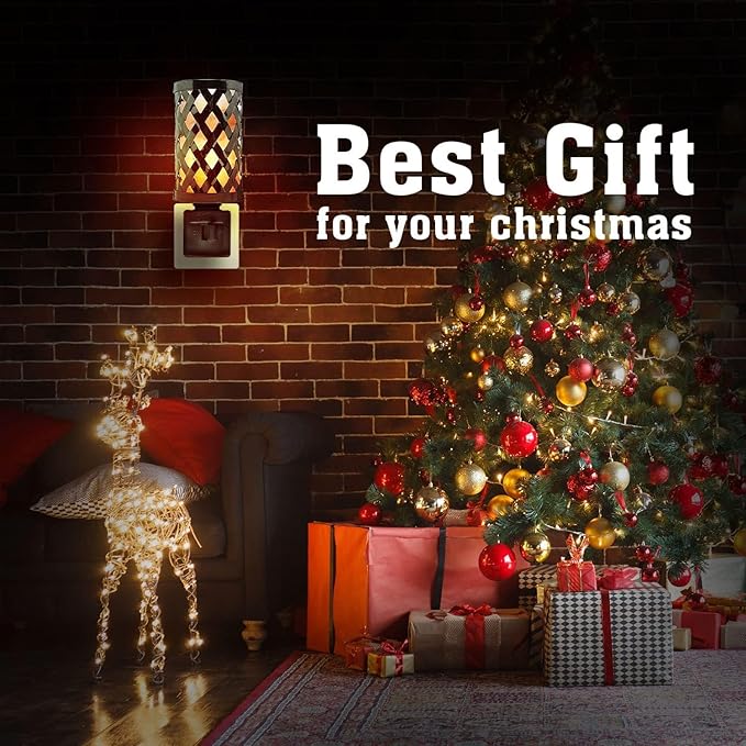 Natural Solution Himalayan Glow Lattice Style Basket Salt Lamp Night Light with Pink Salt Chunks | 360 Degree Rotatable Wall Plug, Ideal Gift For Home Décor, Offices, Homes photo 3