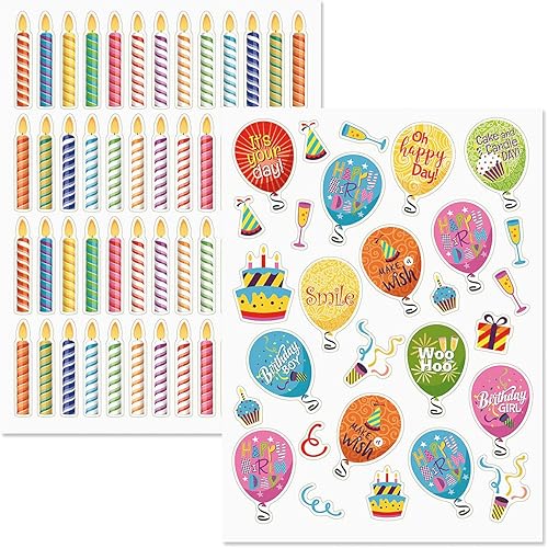 Miniatura 10 de Current Paquete variado de calcomanías patrióticas de celebración, 2 hojas, 48 calcomanías surtidas para niños, profesores, escuela, álbumes de