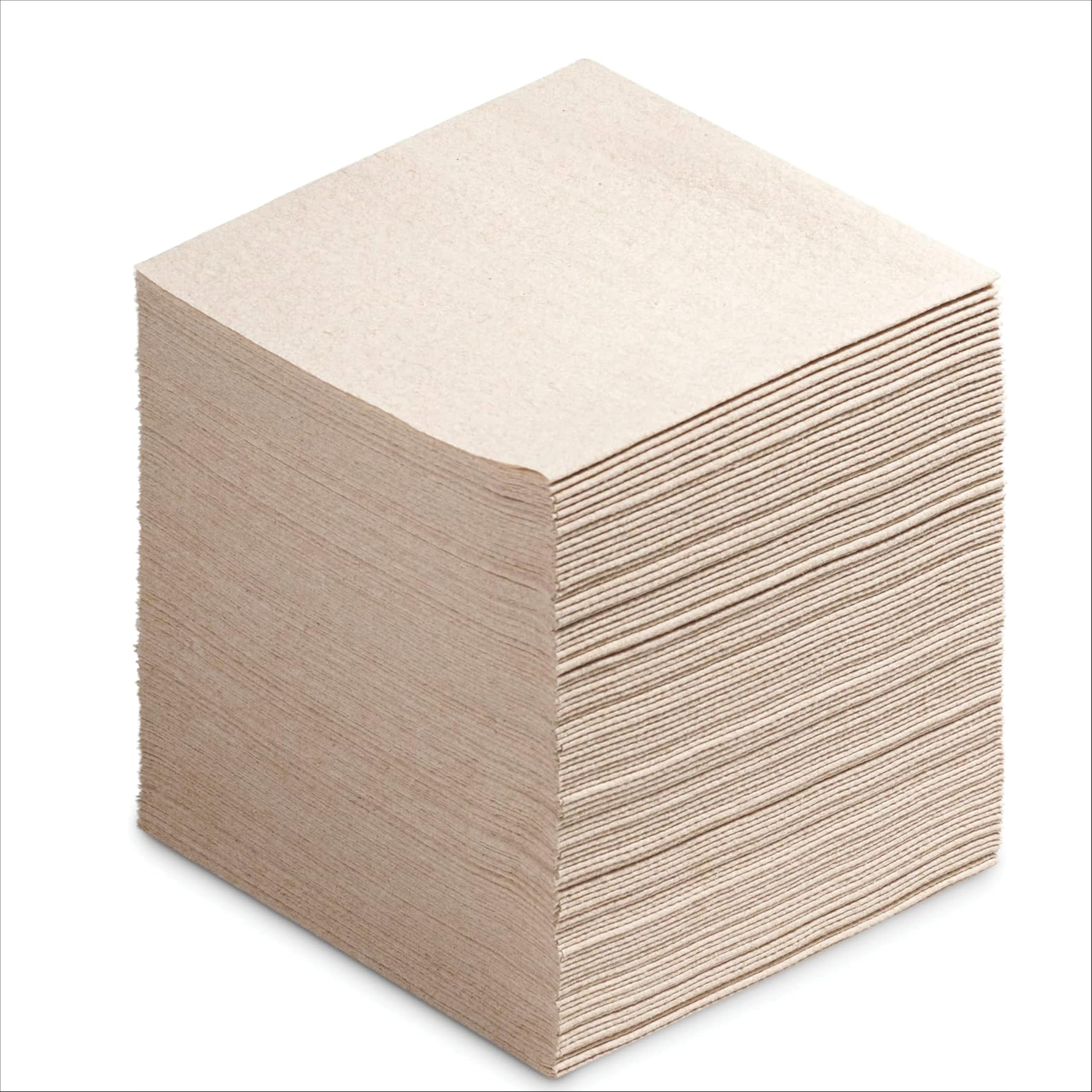 Servilletas de papel desechables similares a un paño, paquete de 200 servilletas de almuerzo de color natural de 13 x 13 pulgadas para bodas, fiestas, cocina o baño