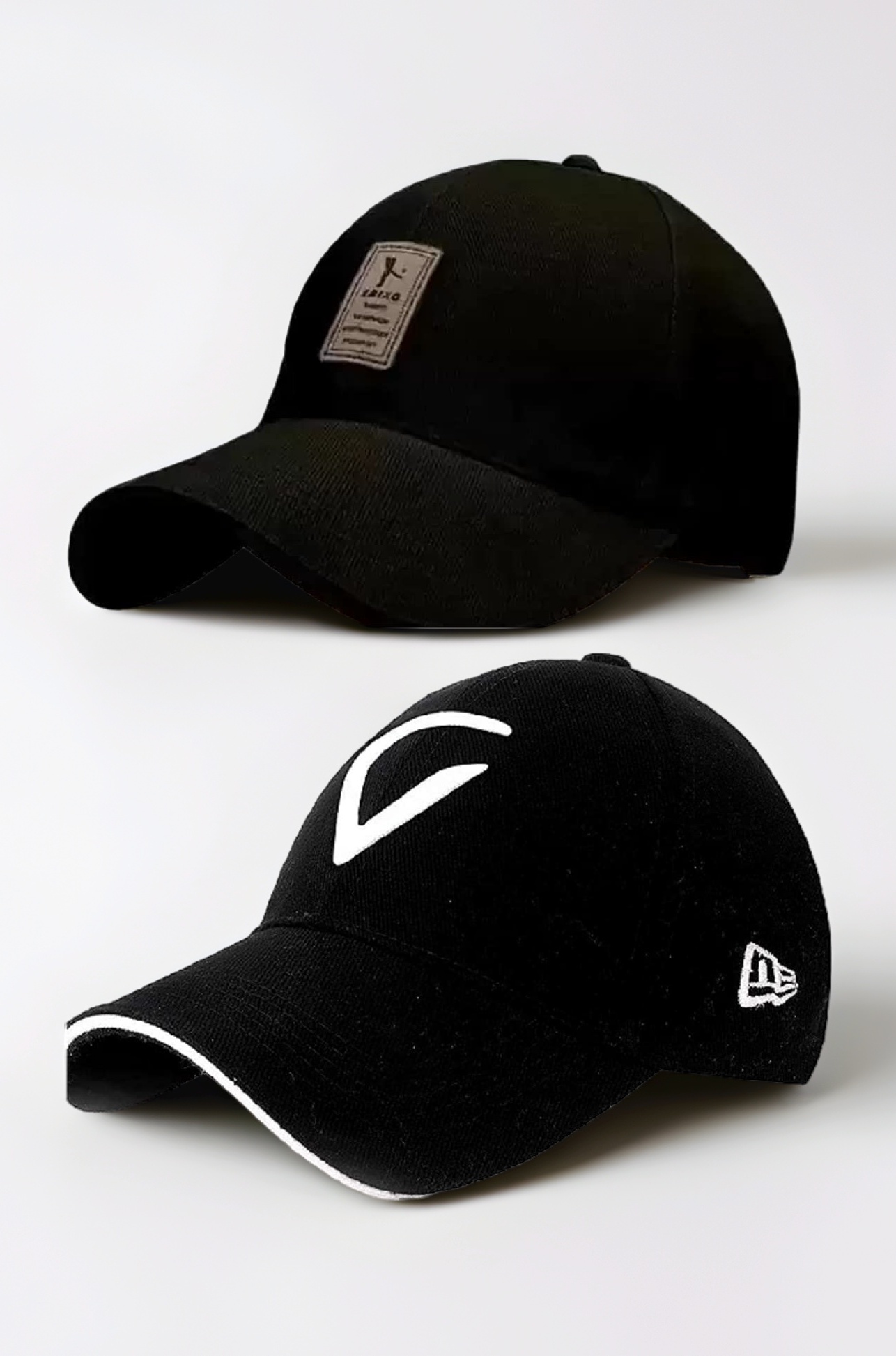 Acrylic Solid Base Ball New Generation Boys And Girls Men Women's And Fancy Stylish Caps (Pack Of 2) Multicolour, One Size