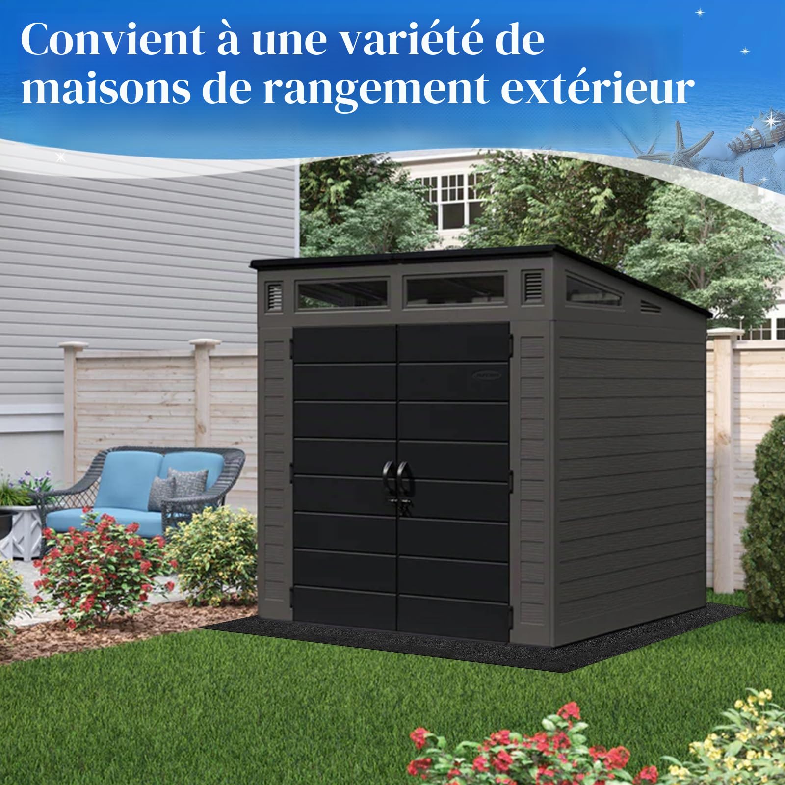 Tapis Feutre de Sol Antidérapant pour Piscine, Protection pour Piscine,Film de Protection Isolation Thermique pour Le Sol pour Piscine (3 * 4M)