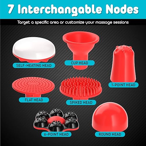 Miniatura 4 de Masajeador de espalda de mano de 2600 mAh con calor para músculos espalda pies cuello hombros piernas alivio del dolor de pantorrilla sin cable