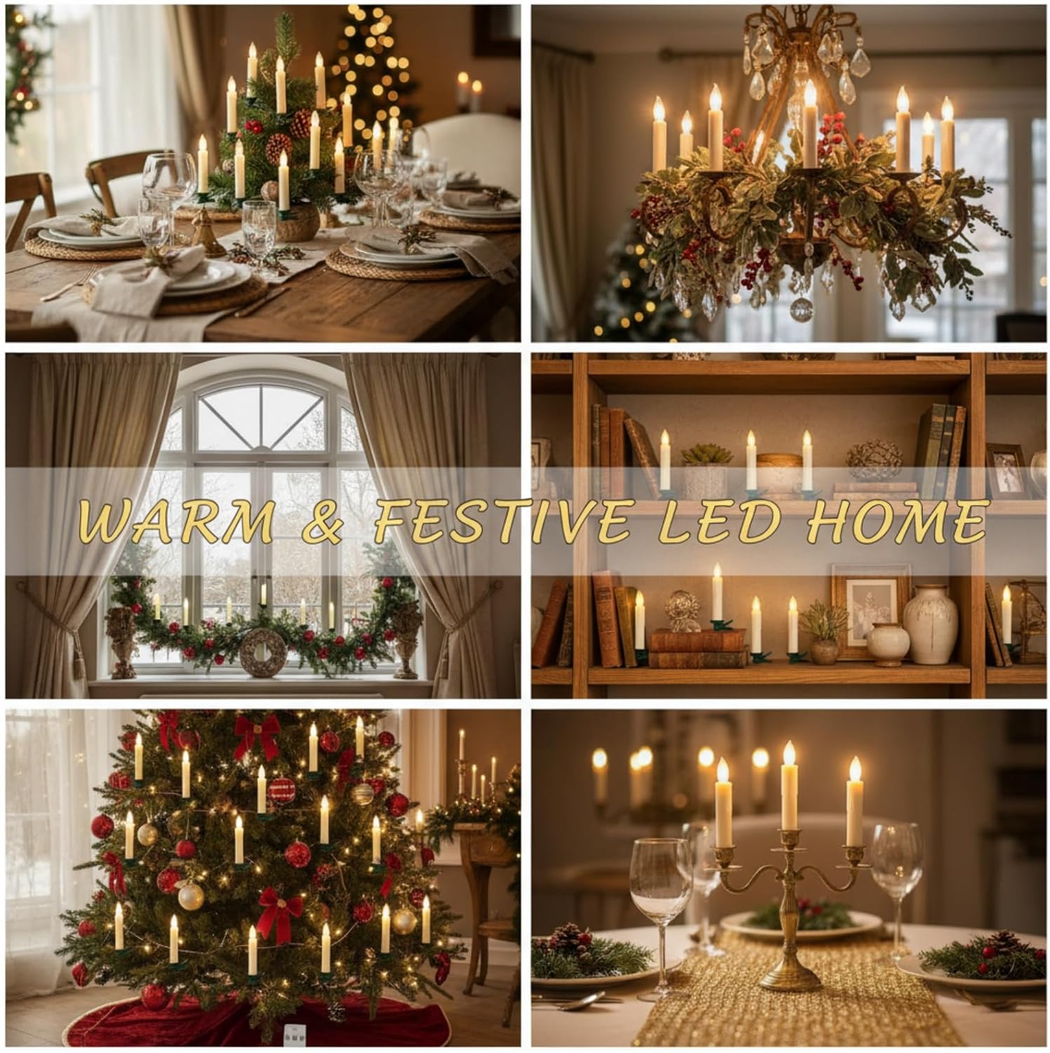 Flameless LED Taper Candles with Clips, 4” Battery Operated Window Candles with Remote Timer Mini LED Chandelier Candlesticks for Home Decor Wedding Church Party & Tree Lighting,10 Pack,White