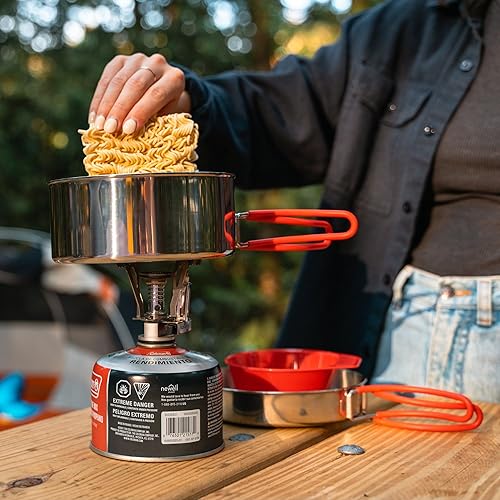 Miniatura 10 de Coghlan's Kit de 4 piezas de acero inoxidable para desastre  Juego de utensilios de cocina ligeros para camping, senderismo y aventuras al aire