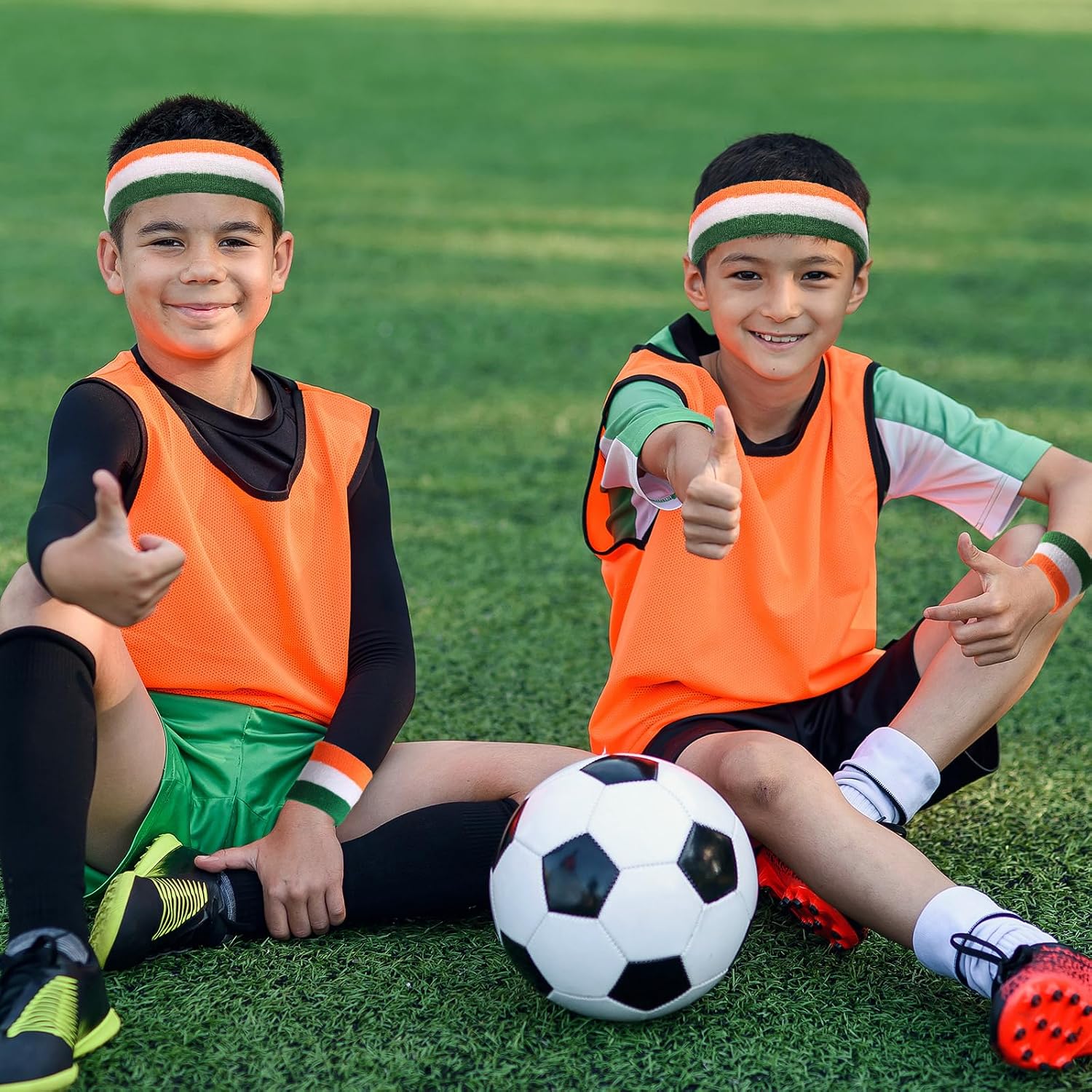 Bememo 6 Pcs Sport Sweatband Headband Wristband image 3