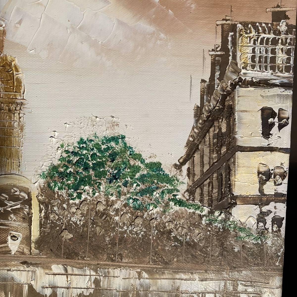 Amazon.co.jp: 手書き油絵 パリの風景 サクレクール寺院 絵画 