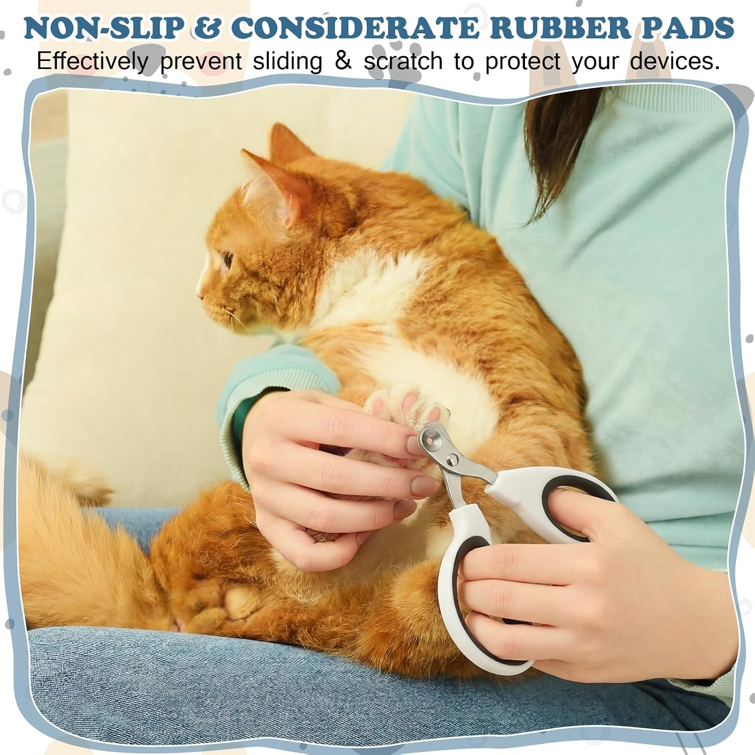 Therwen 24 Pcs Cat Nail Clipper Bulk Cat Nail Trimmer Kitten Claw Clippers Pet Nails Cutter Claw Care for Cats Kittens Bunny Puppy Rabbit Gatos Sharp Safer (Single-Hole,White Series)