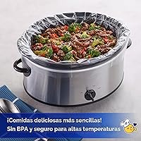 Vista 2 de Revestimiento regular para ollas de coción lenta Reynolds Kitchens, (ideal para 3 a 8cuartos), 6 piezas