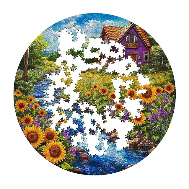 Foto 5 de 6 de Girasol 1000 Piezas Puzzles Rompecabezas Redondo para Adultos Y Niños Regalos Originales Juegos De Puzzle…