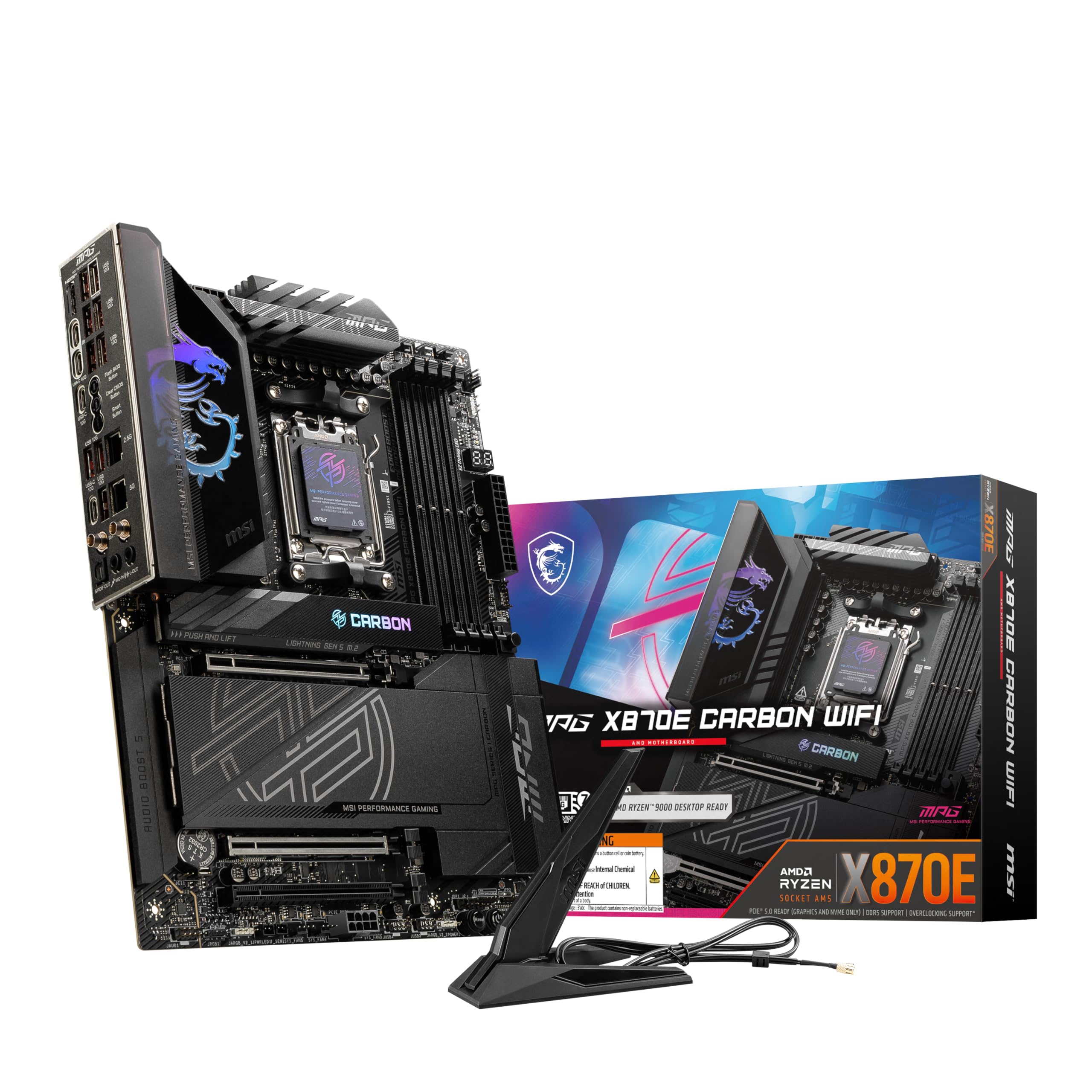MSI MPG X870E CARBON WIFI X870E Chipset ATX Carte mère MB6589