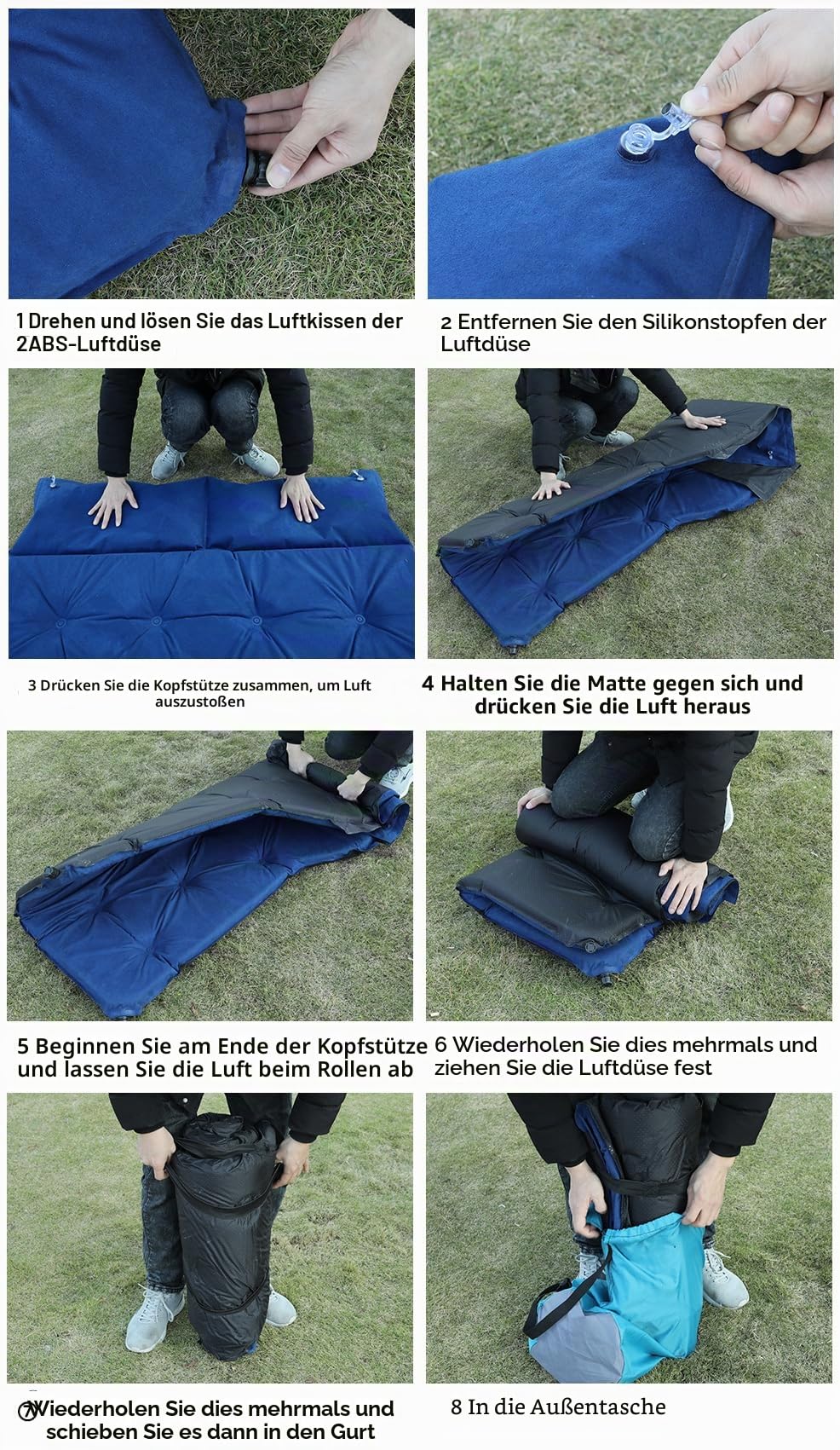 Auto Matratze für Skoda Yeti Superb Octavia Fabia Karoq Kamiq Kodiaq, Auto-Rücksitz-Dickere Luftbett Faltbar Auslaufsichere Auto Luftmatratze Schlafzubehör,A/Black- C
