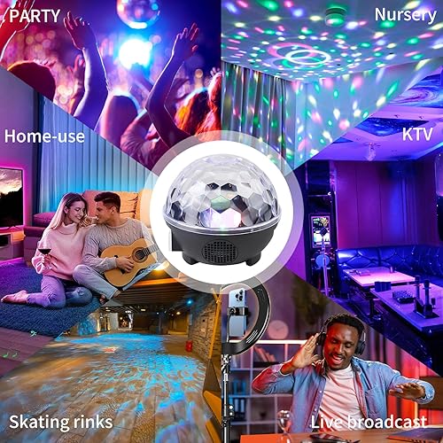 Miniatura 10 de Proyector OVNI, iluminación de nebulosa Aurora giratoria de 360, luz nocturna con control remoto y control de sonido, proyector de luz nocturna para