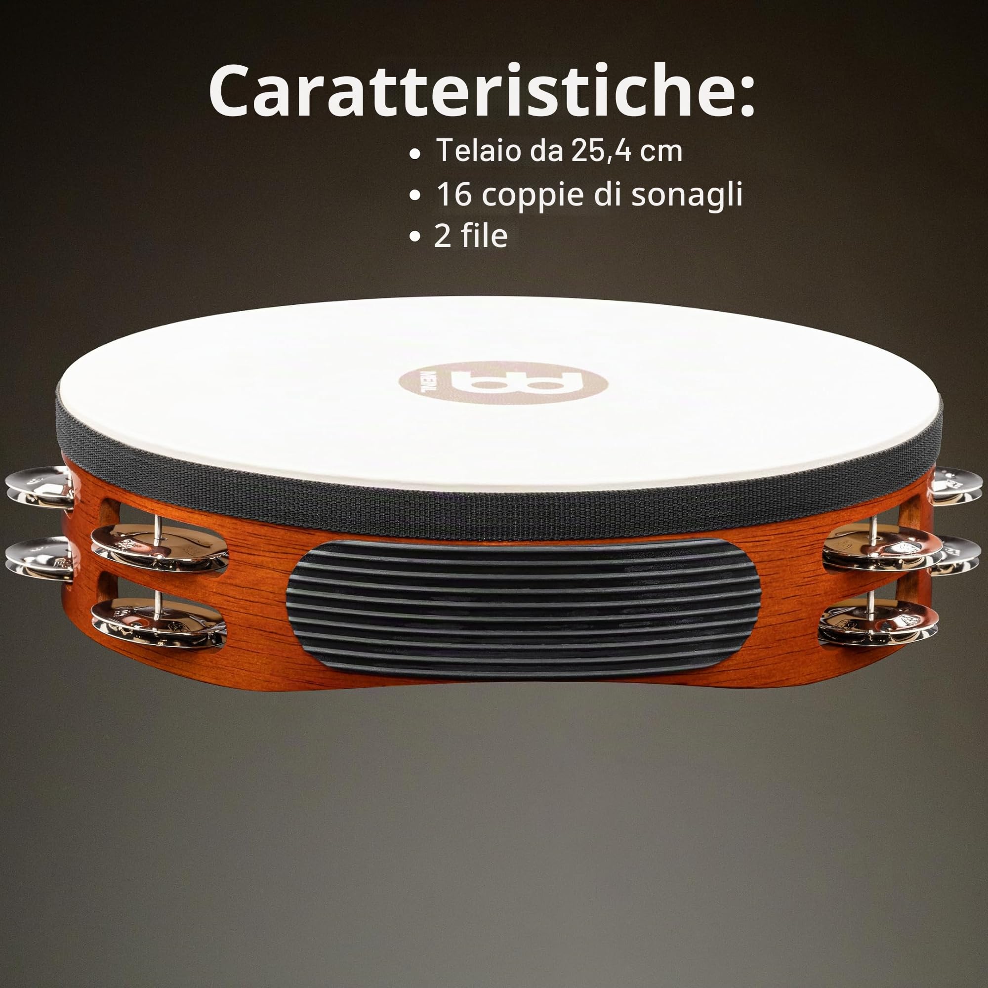 Meinl Tambourin Bois avec Peau TAH2AB wood