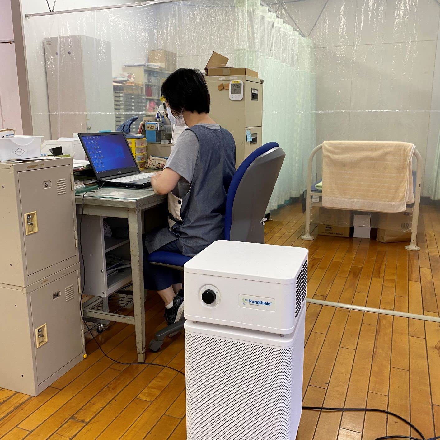 携帯空気清浄機　イオンシールド　シルバー 値下11/24まで♯携帯空気清浄機 イオンシールド シルバー