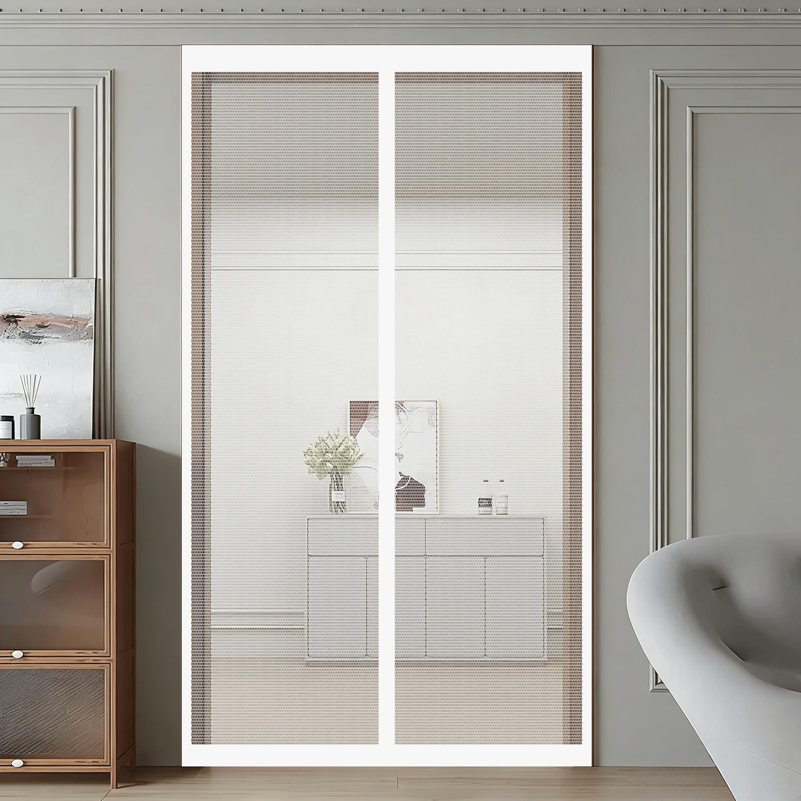 Moustiquaire pour porte de couloir rideau magnétique 170x225cm sans perçage