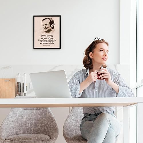 Miniatura 3 de AMERICAN LUXURY GIFTS Robin Williams "The Worst Thing In Life" - Fotografía inspiradora en sepia para decoración de pared para el hogar, oficina,