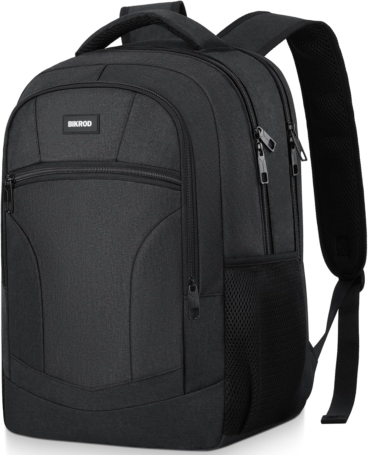 BIKROD Travel Laptop Backpacks for School Teen Boys Colleges Water Resistant Back Pack, Business Anti Theft Sturdy Computer Bag Gifts Fits 17.3 Inch Laptop, Black