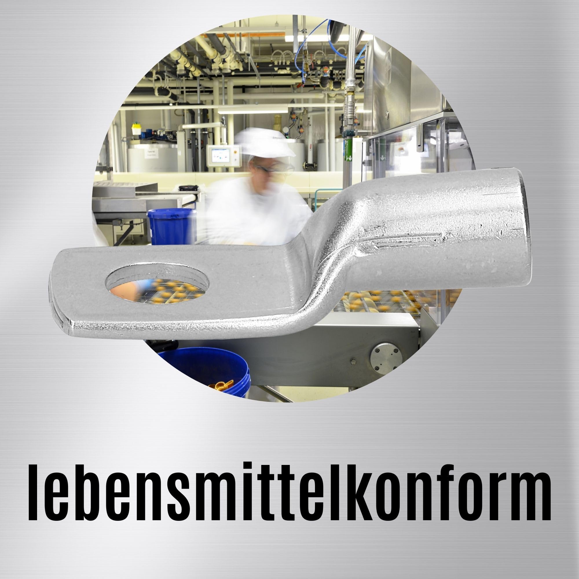 Kalitec ER7-10 Końcówki Kablowe 35 mm² M10 ze Stali Nierdzewnej V4A - 10 | Nierdzewne oczkowe konektory elektryczne, odporne na kwasy i korozję, idealne do przemysłu i wymagających instalacji.