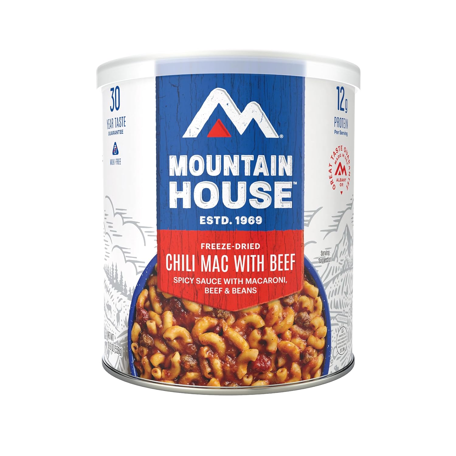 Mountain House Chili Mac with Beef, freeze-dried camping meal