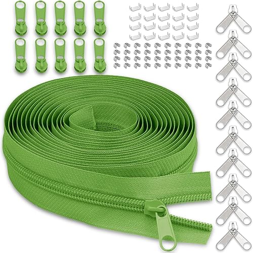 Miniatura 26 de Cinta de cremallera de nailon #5 para costura: YZSFIRM 10 yardas blancas por The Yard Cremalleras de bobina de nailon para manualidades de costura