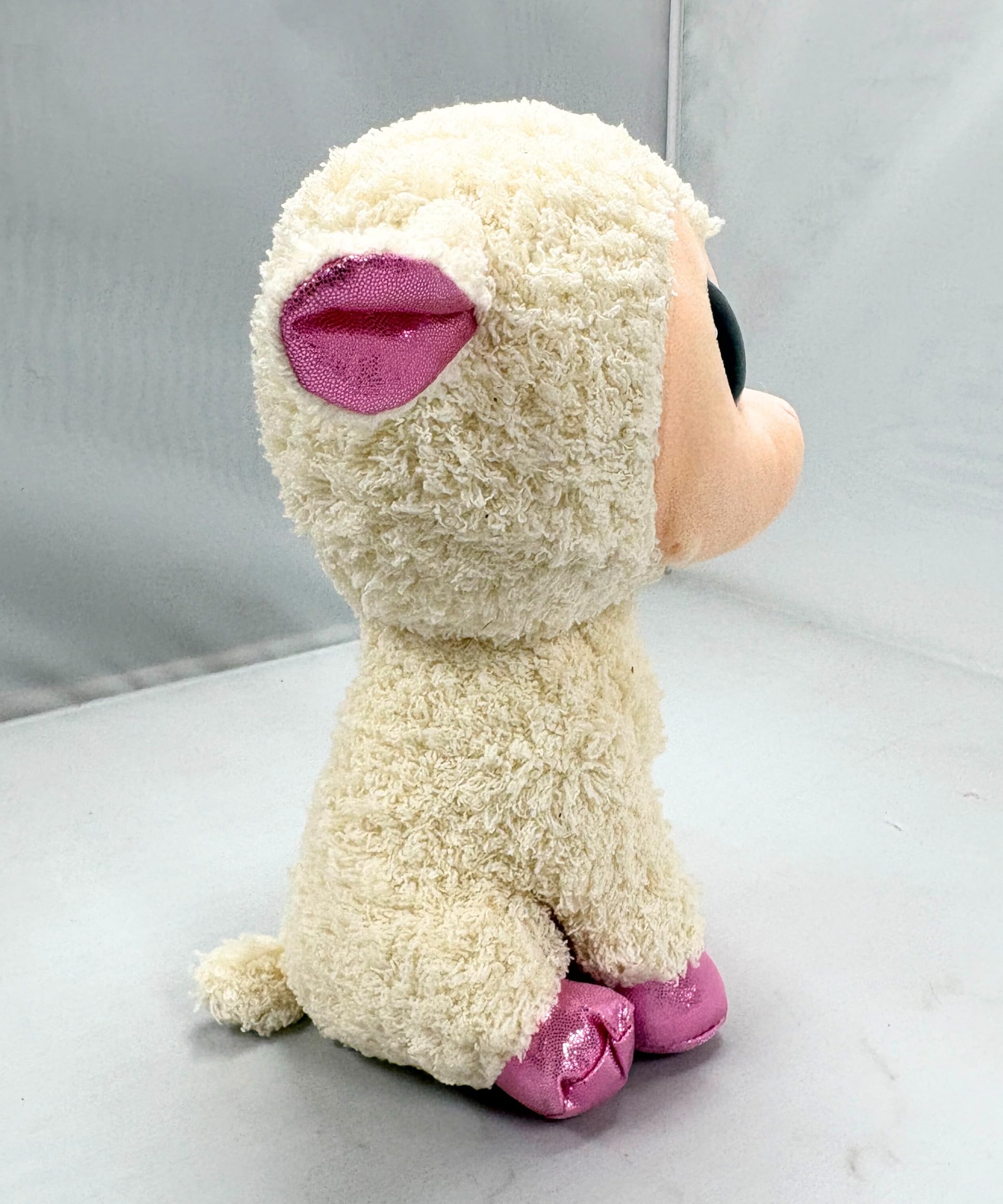 TY 37091 Beanie Boo Buddy Twinkle - Cream and Pink Lamb with