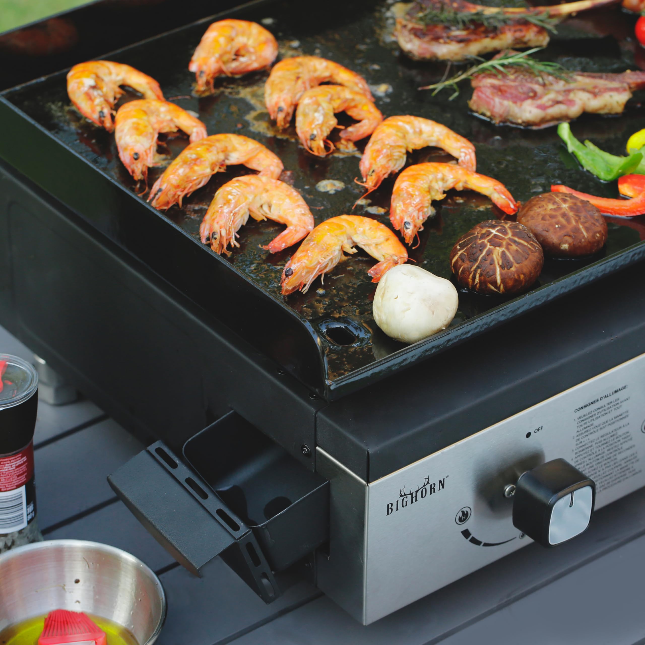 BIGHORN Plancha - Barbecue a gas, portatile, 4 bruciatori