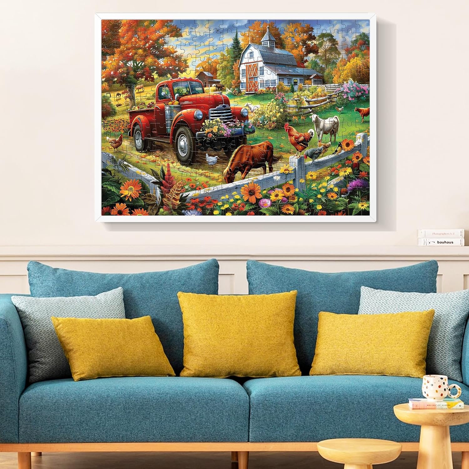 300 Pieces Jigsaw Puzzle for Adults,Country Life Puzzle 300 Pieces Highlights the Agricultural Life and Rural Beauty - Thick,Sturdy Pieces Challenging Family Activity Great Gift Idea,20.5 x 15 in