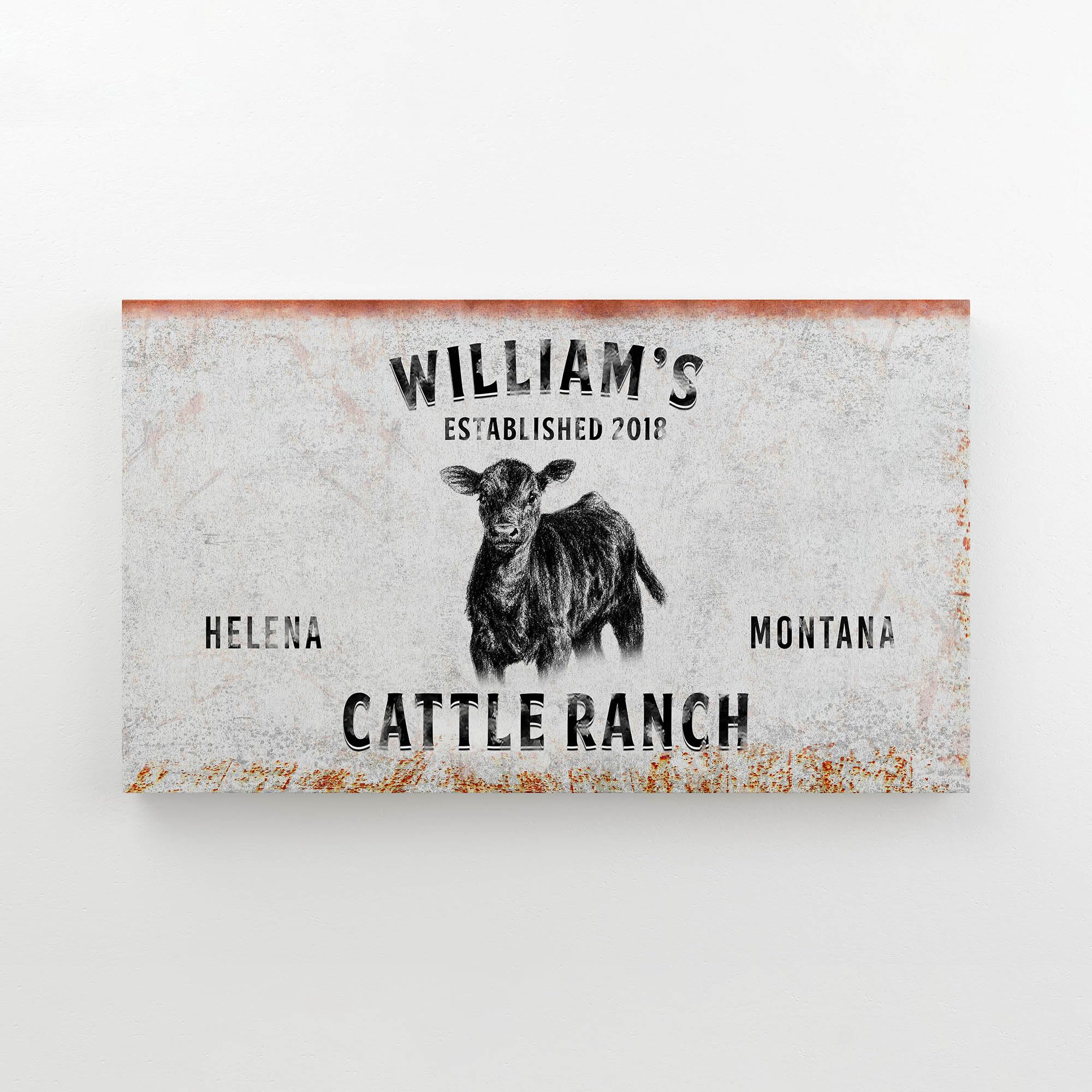 Amazon.com : Customized Ranch Sign - Rustic Cattle Ranch Sign, Large ...