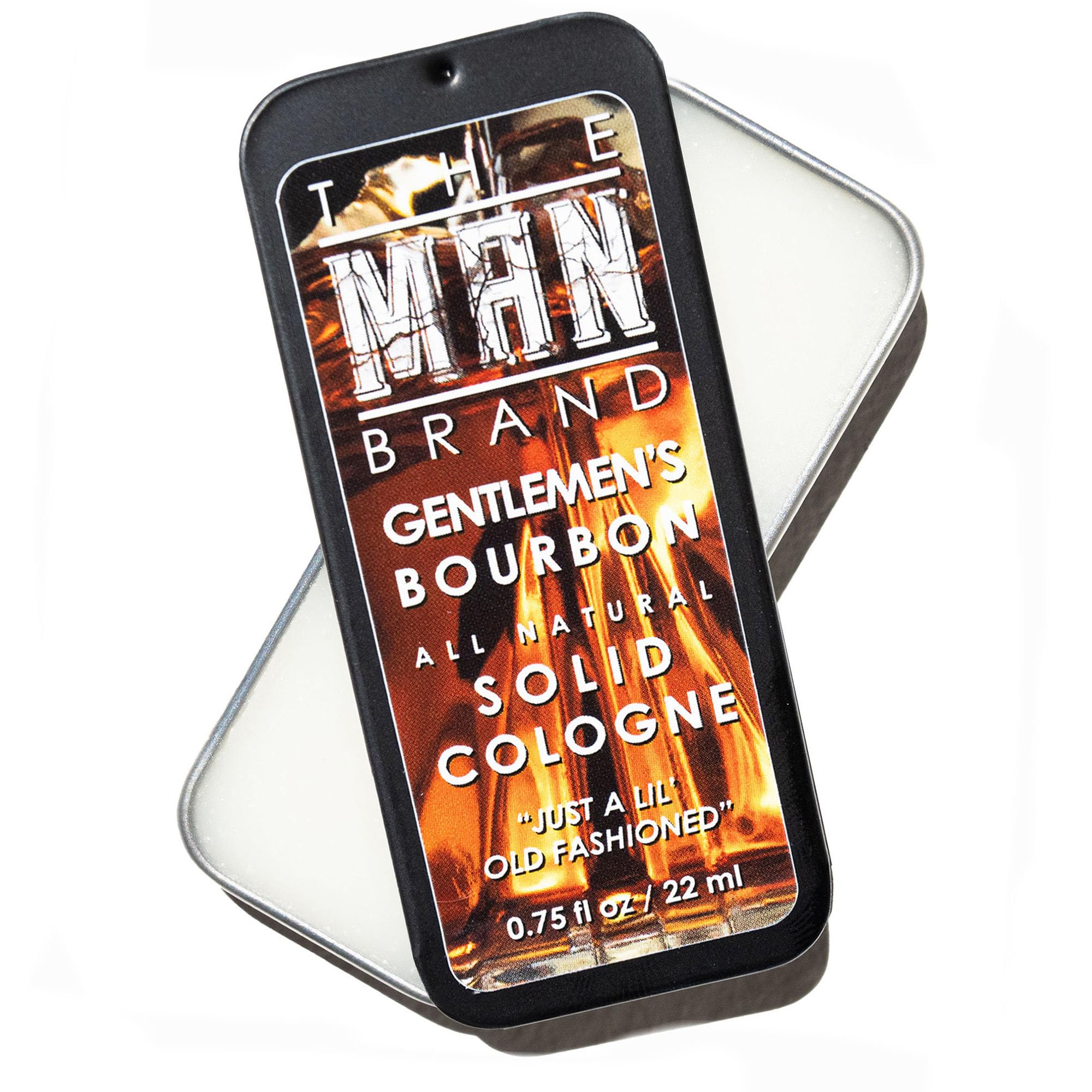 The Man Brand Gentlemen's Bourbon Solid Cologne - Natural Men's Travel Size Cologne - Wax Perfume (3/4 Ounce, Pack of 1)