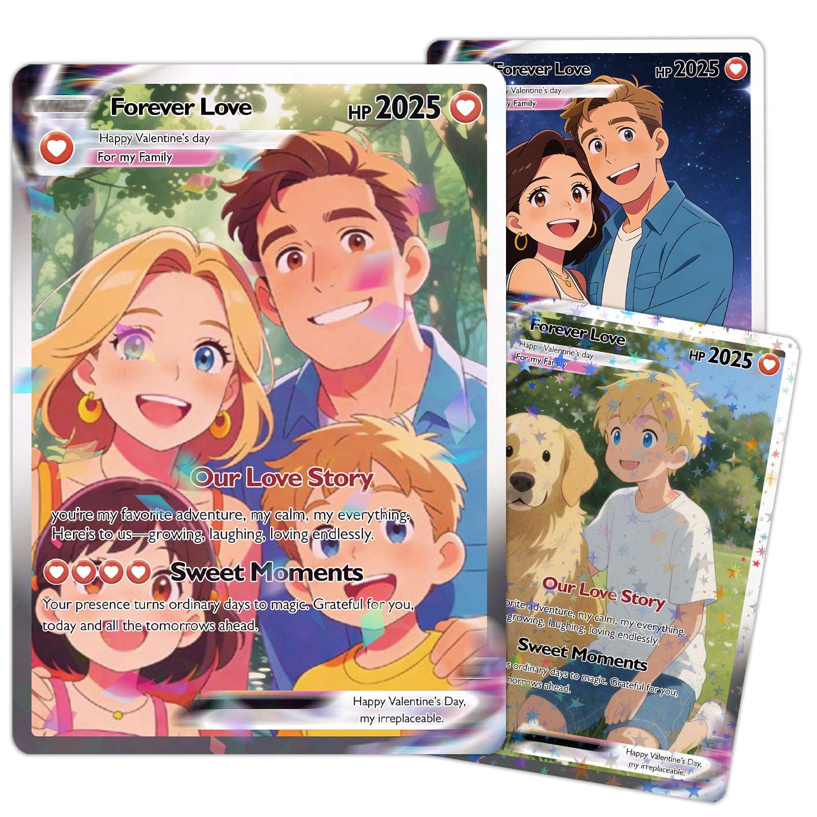 Custom Poke Card with Photo, Name & Text - Personalised Poke Portrait Card - Birthday Anniversaries Wedding Gifts Style4