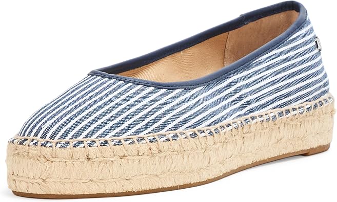 Lauren Ralph Lauren Womens Luize Striped Canvas Ballet Espadrille