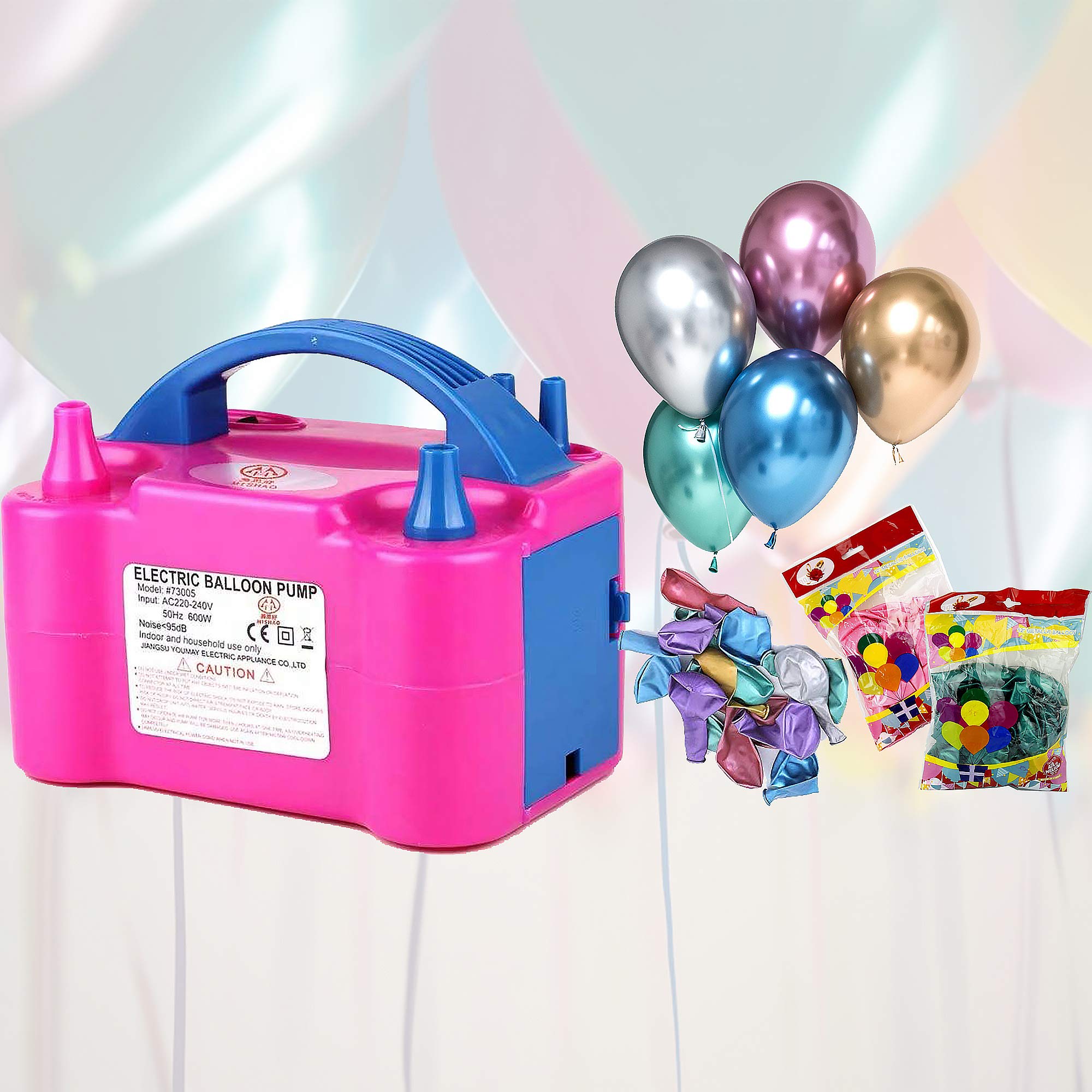 LEON BLANCOElectric Balloon Pump + 50pcs Balloons.