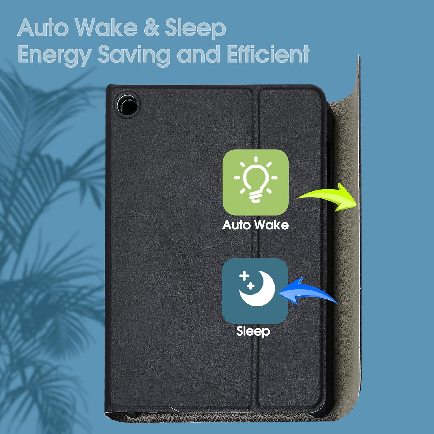 Case with Keyboard for Amazon Fire HD 8 & 8 Plus (2024 Release), Detachable Rechargeable Backlit Keyboard Case with Type-C Cable for HD 8 14th (Black)