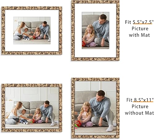 Miniatura 228 de Picrit - Juego de 12 portarretratos de 5 x 7 pulgadas para colgar en la pared o exhibir sobre una mesa, para fotos de 4 x 6 con paspartú o 5 x 7