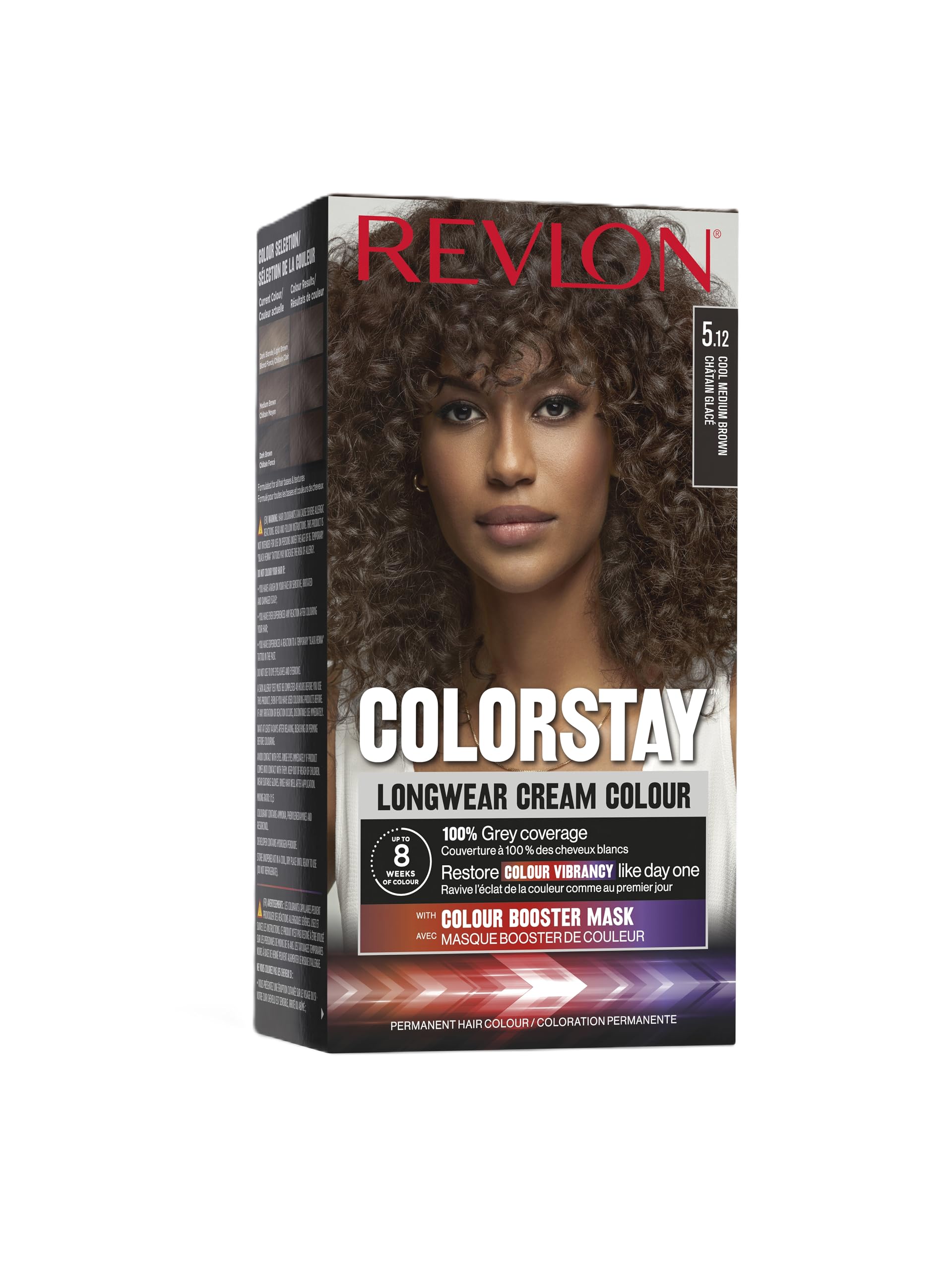 Revlon ColorStay – permanente Haarfarbe, langanhaltend, deckt 100% weißes Haar ab, bis zu 8 Wochen, Macadamia-Öl und Murumuru-Butter, N5.12 Eisbraun