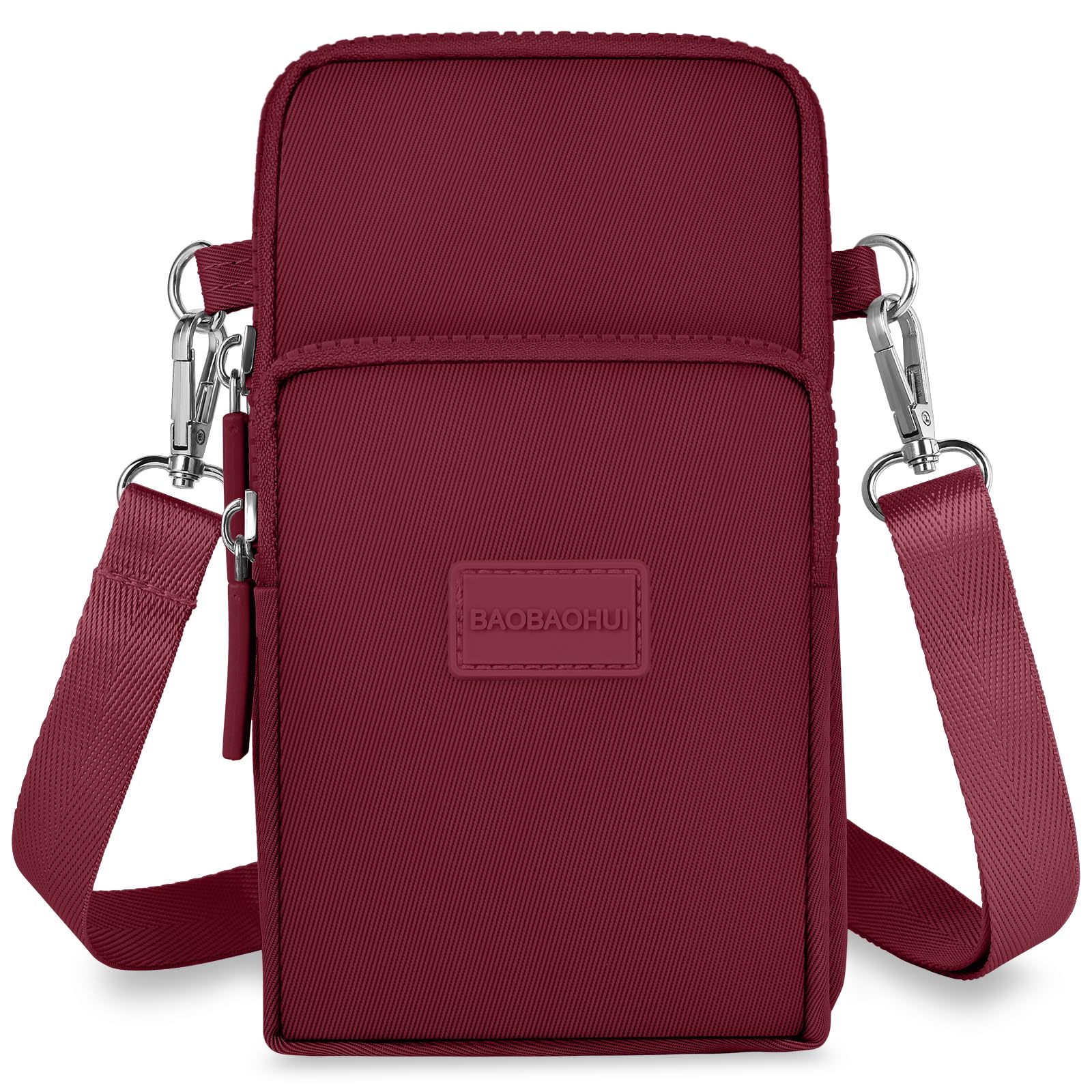 Aucuu Borsa a Tracolla da Donna in Nylon, Mini Borsa a Tracolla con Cinghie Regolabili Staccabili, Fascia da Braccio per Cellulare con Porta Cuffie per Cellulari Sotto i 7"