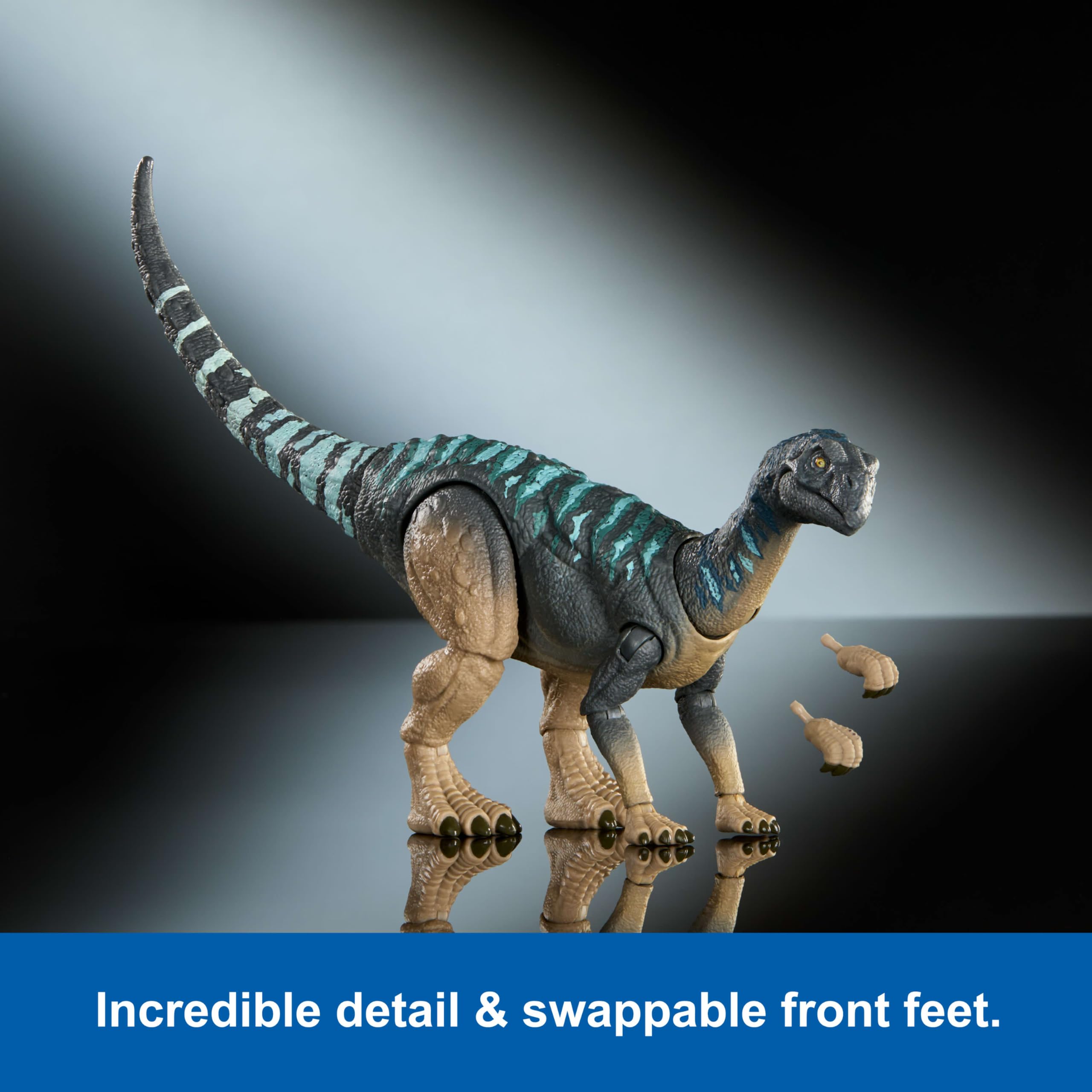 Mattel Jurassic World Kolekcja Hammonda Muszaur, figurka premium, realistyczne oczy, 15 ruchomych punktów i dodatkowe tylne łapy, dinozaur zabawka dla dzieci 8+, fanów i kolekcjonerów, JKM89