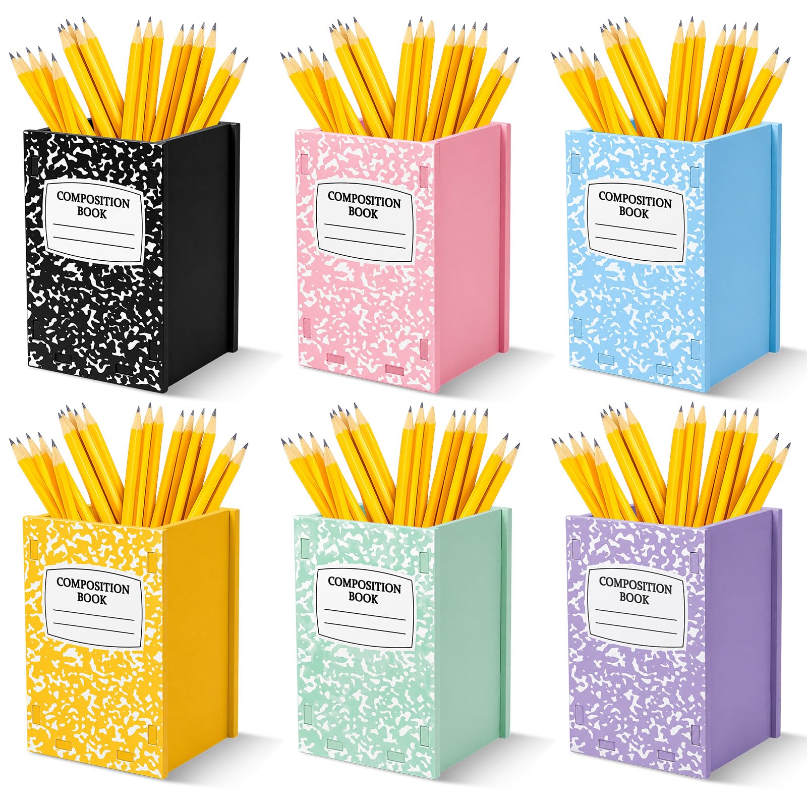 Photo 1 of Afniimyapt Composition Notebook Pencil Holders (6 pcs)