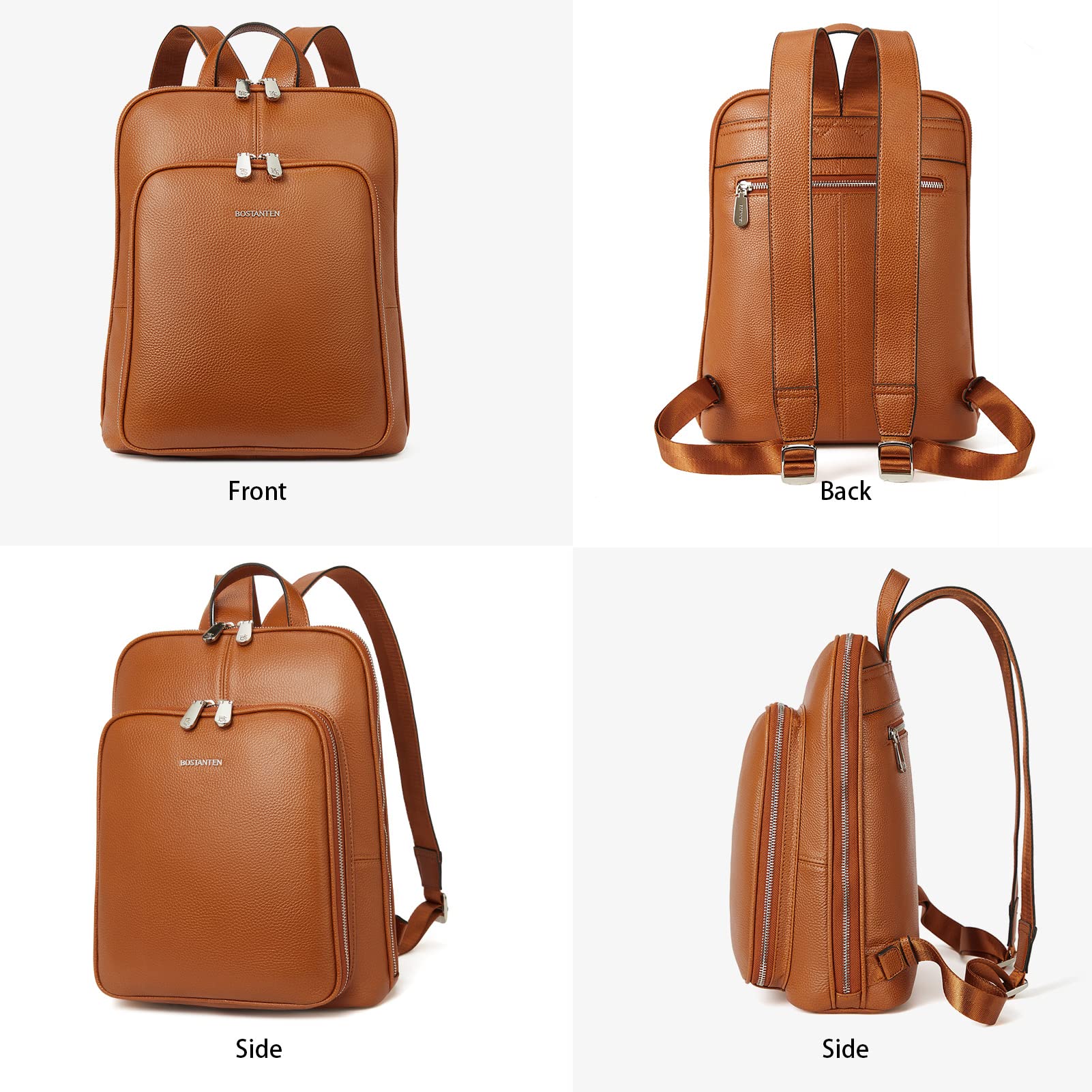 BOSTANTEN Leder Rucksack Damen Schulrucksack Reiserucksack Tagesrucksack Casual Backpack Daypacks
