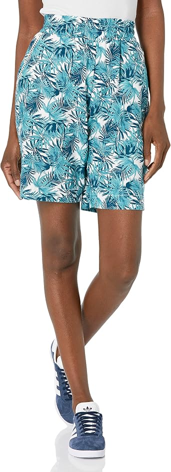 Briggs New York Womens Pull on Linen Blend Short