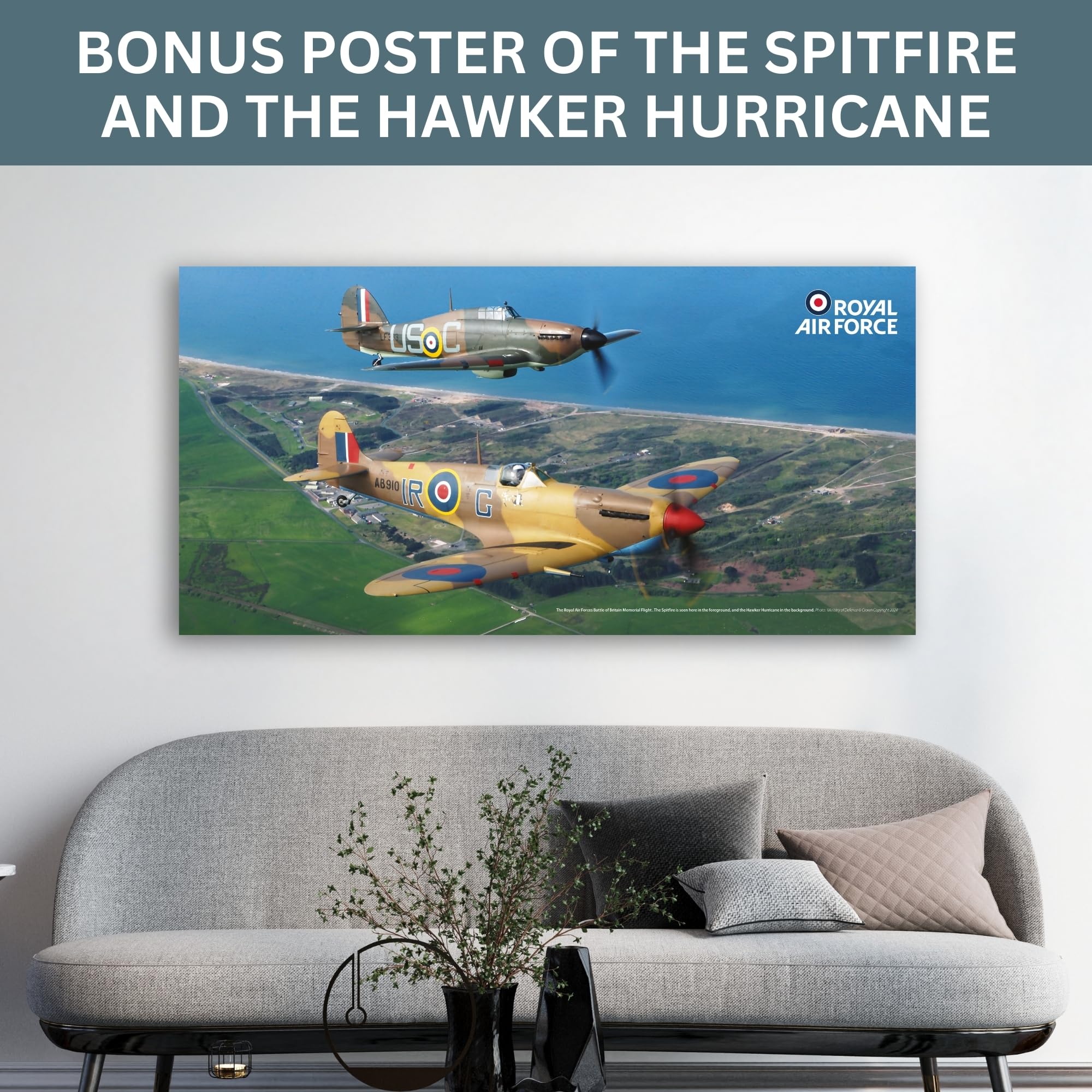 Calendar 2025 UK Holidays RAF Royal Air Force Salute To The Past OFFICIAL Large 2025 Calendar Eco-Friendly - Image 4