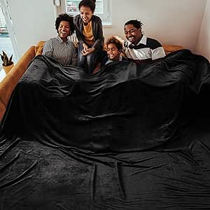 Bedsure Fleece Blanket Oversized Blanket Black - 300GSM Soft Lightweight Plush Cozy Twin XL Blankets for Bed, Sofa, Couch, Travel, Camping