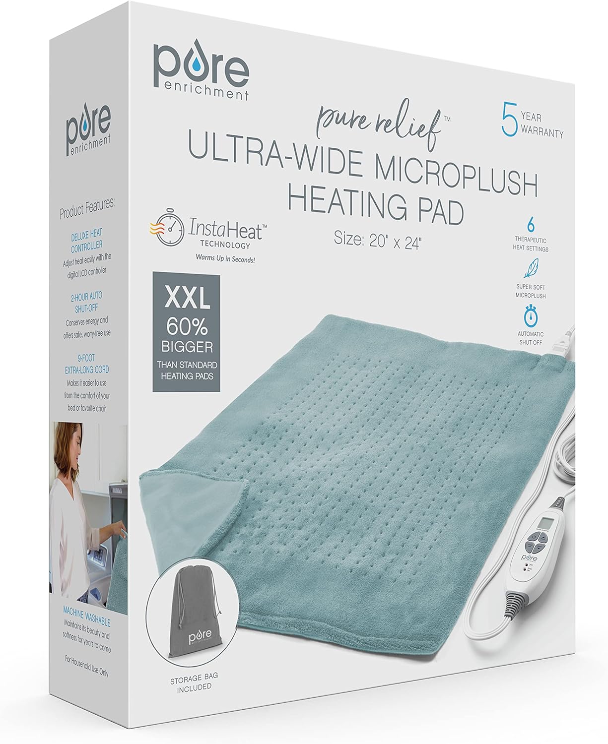 Buy Pure Enrichment® PureRelief™ XXL (20 x 24) Electric Heating Pad for