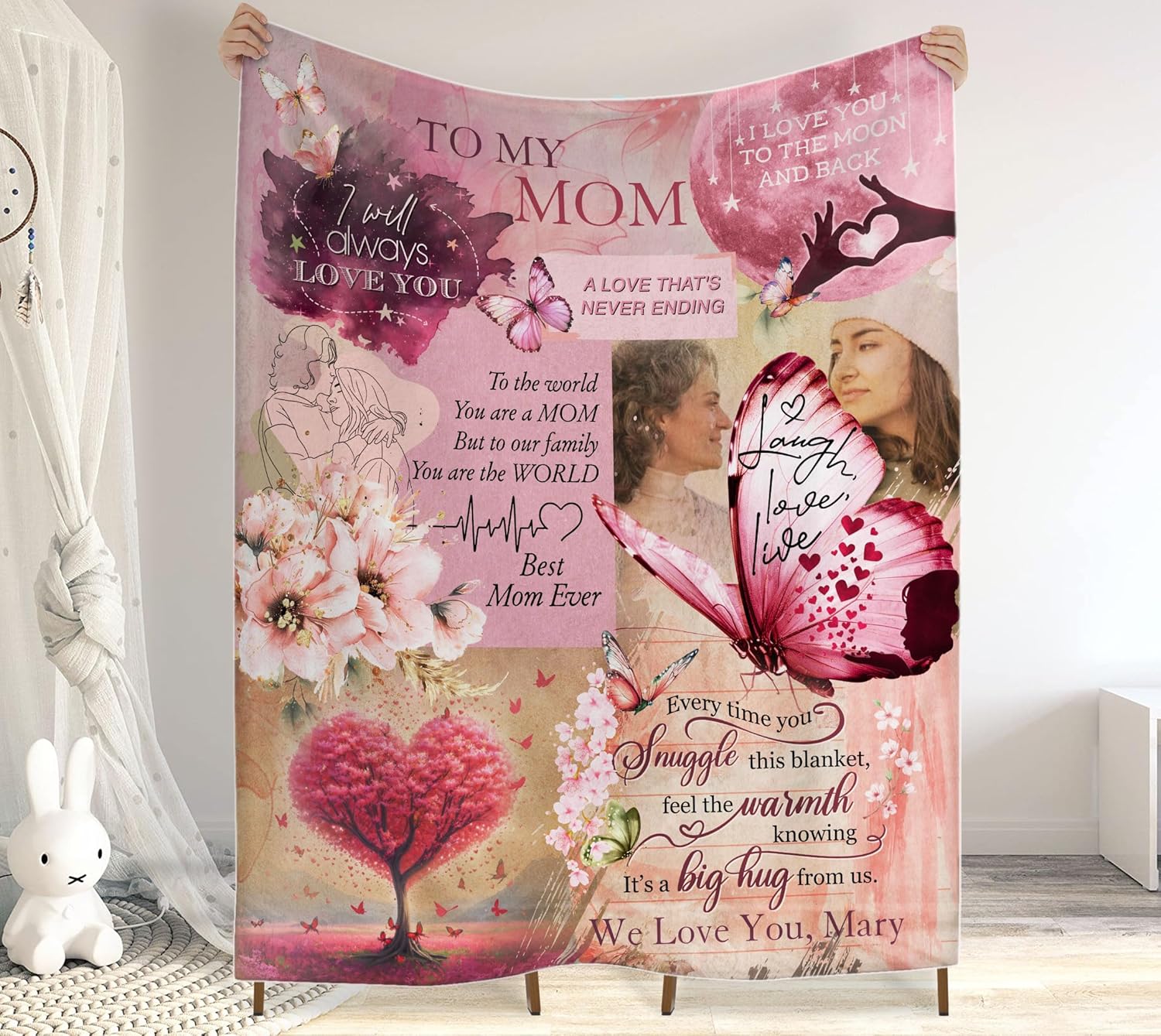 Mom Personalized Blanket, Blankets For Mom, Mama Blanket, Blanket For Mom, Mom Blankets From Daughter To Mom, Mom Birthday Blanket, Gifts For Mom Blanket, Mothers Blanket, Mom Blanket Personalized 4