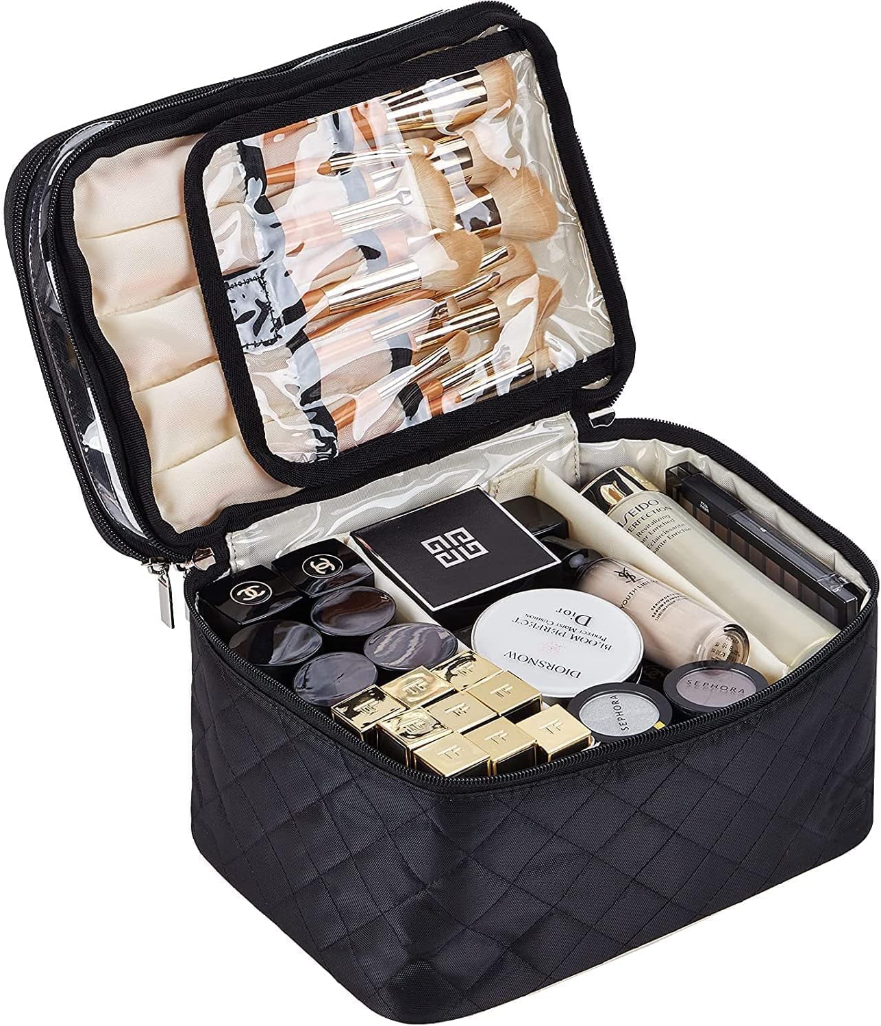 DARSH Solid 4 Cms Cosmetic Pouch (M_FT18_3_black)