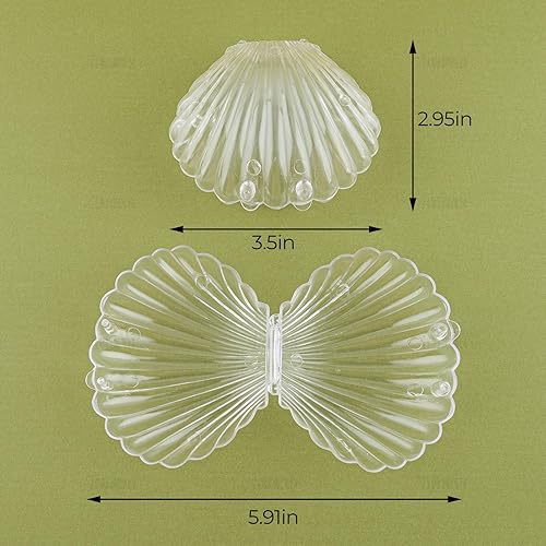 Miniatura 2 de AUEAR, Paquete de 15 mini cajas de plástico transparente para conchas marinas, contenedores para recuerdos de fiesta, soportes para golosinas de