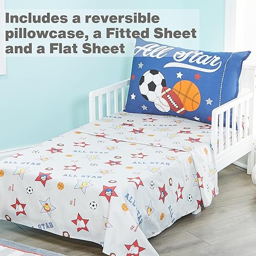 Miniatura 60 de Everyday Kids - Juego de sábana bajera y funda de almohada de microfibra suave, transpirable e hipoalergénica, para niños y niñas Sirena,En